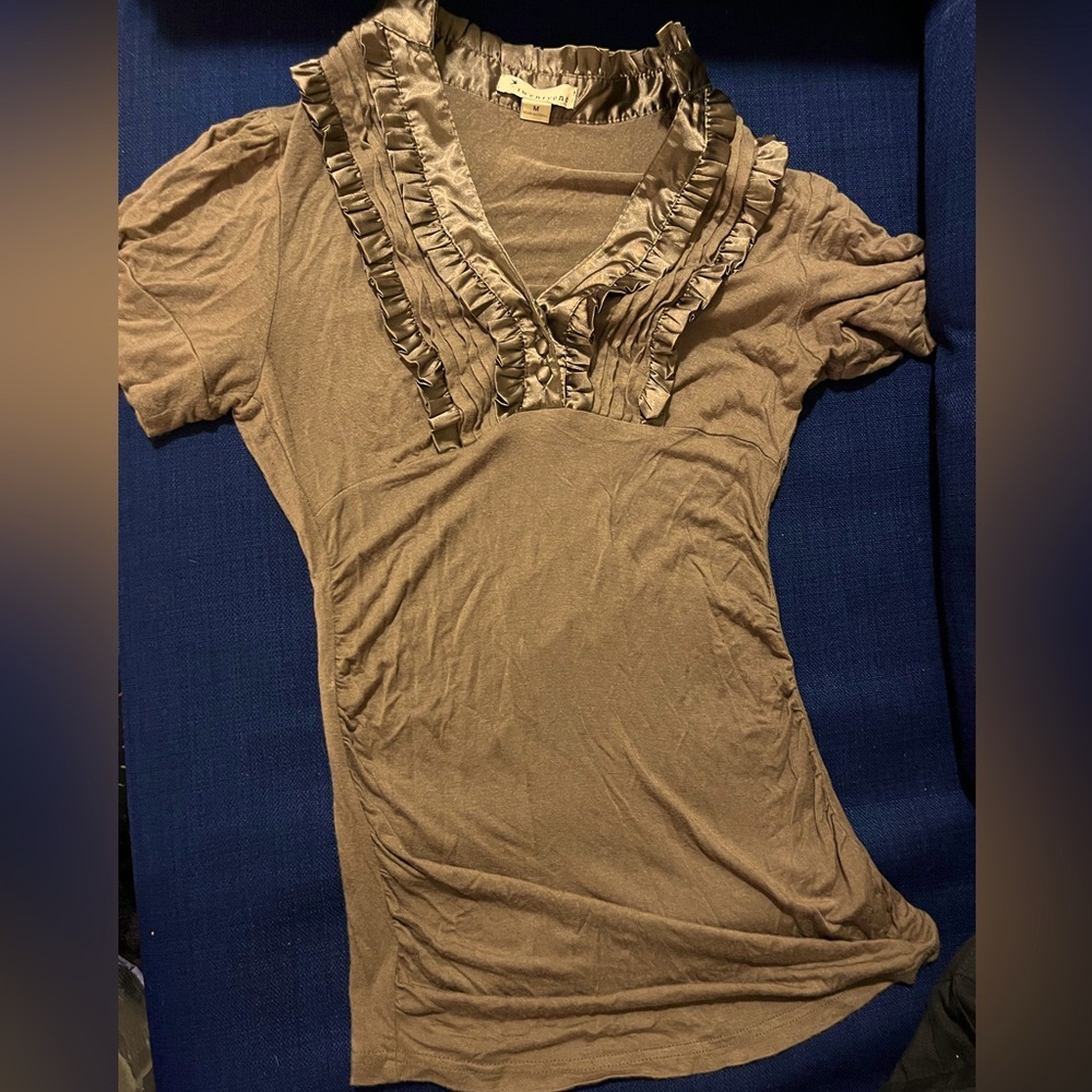 Twentyone brown blouse with silky embellishments